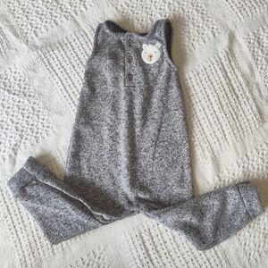 Carter's Sleeveless Overalls Knit Bear Snap Closure Bottom Size 18 Months